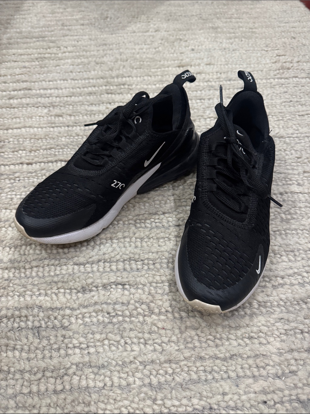 Nike Black And White Air Max 270 Sport Sneakers